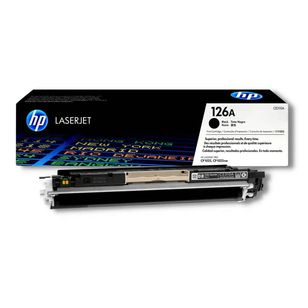 Tóner HP CE310A (126A) LaserJet Black 1,200 pág.