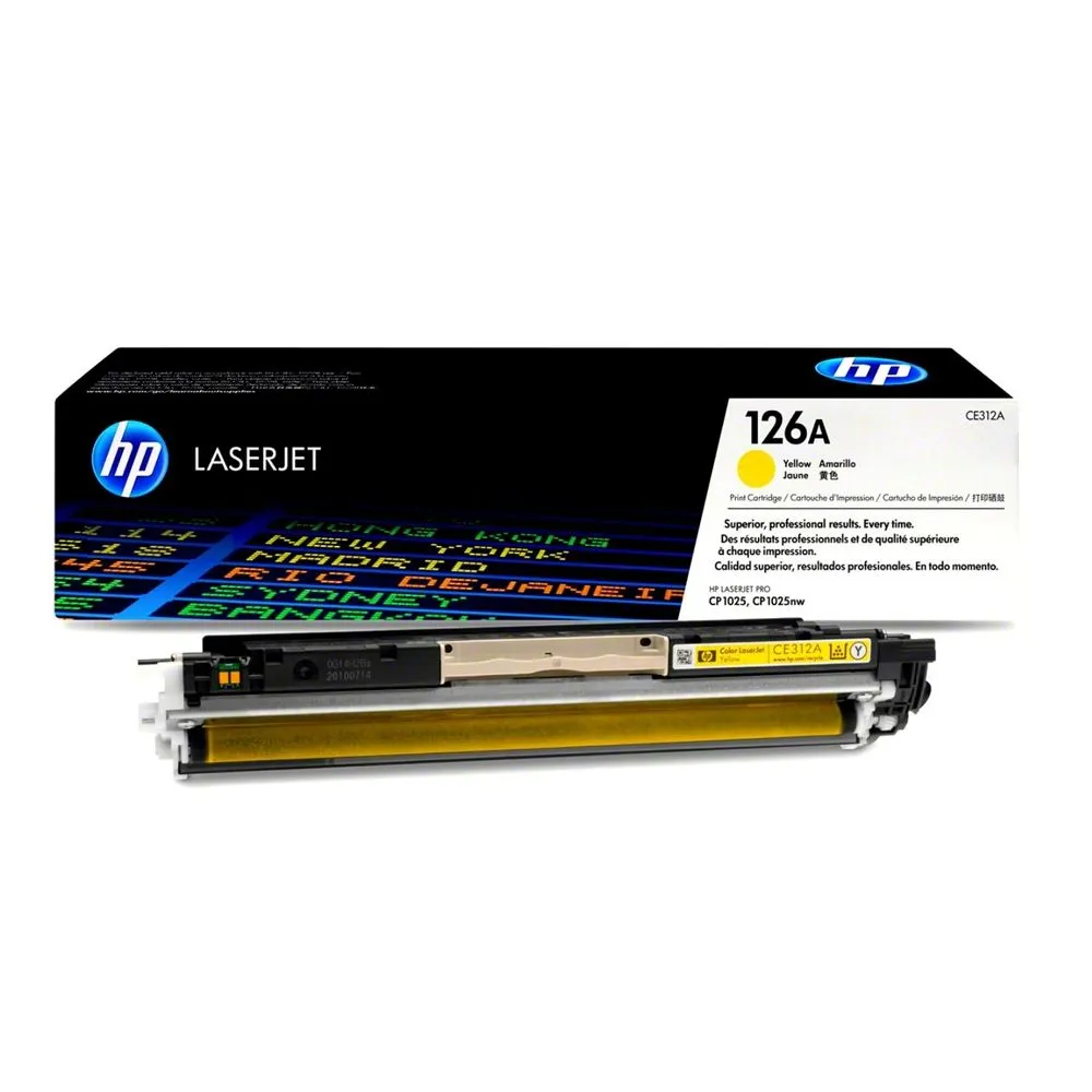 Tóner HP CE312A (126A) LaserJet Yellow 1,000 pág.