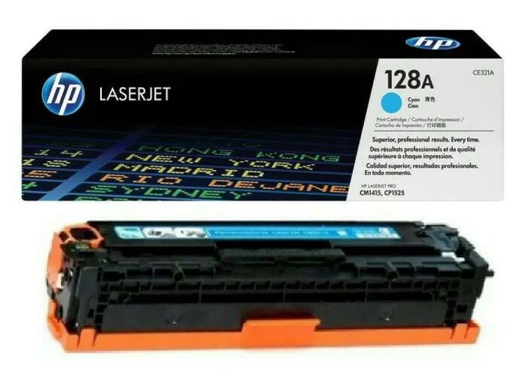 Tóner HP CE321A (128A) LaserJet Cyan 1,300 pág.